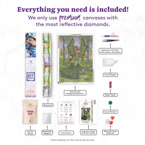 Lady Of The Forest diamond art painting kit - Diamond Art Club