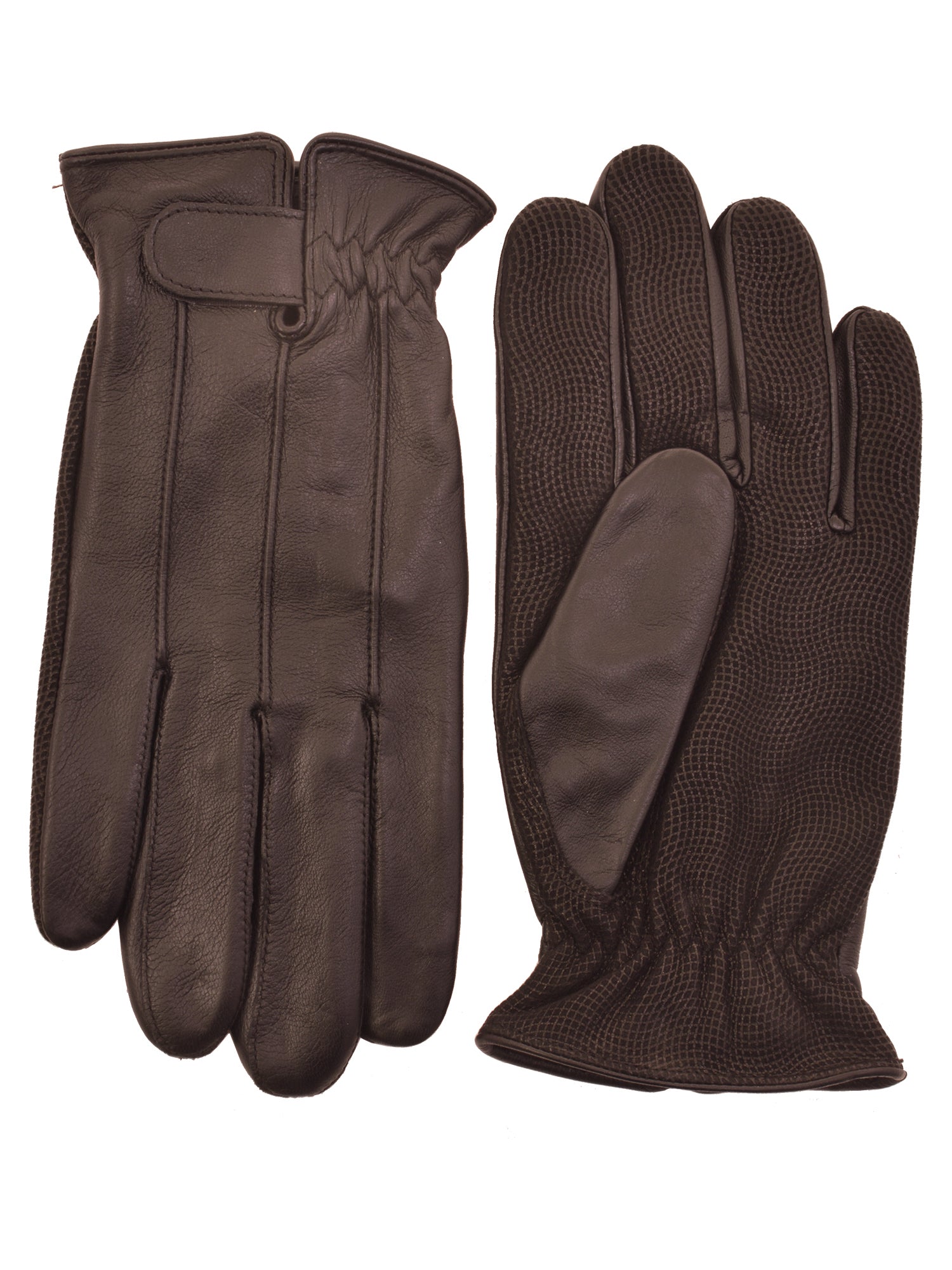 mens brown leather driving gloves