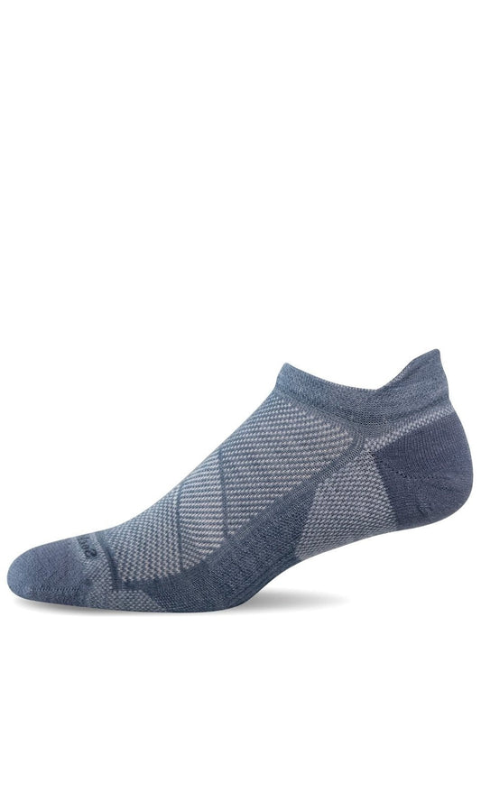  Sockwell Men's Ascend II Quarter Moderate Compression  Construction Socks, Denim - Medium/Large : Clothing, Shoes & Jewelry