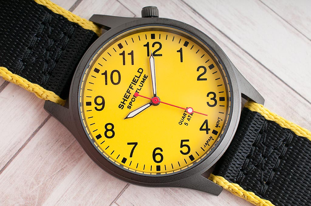 Sheffield Watches Sportlume QL1 Yellow Watch Review