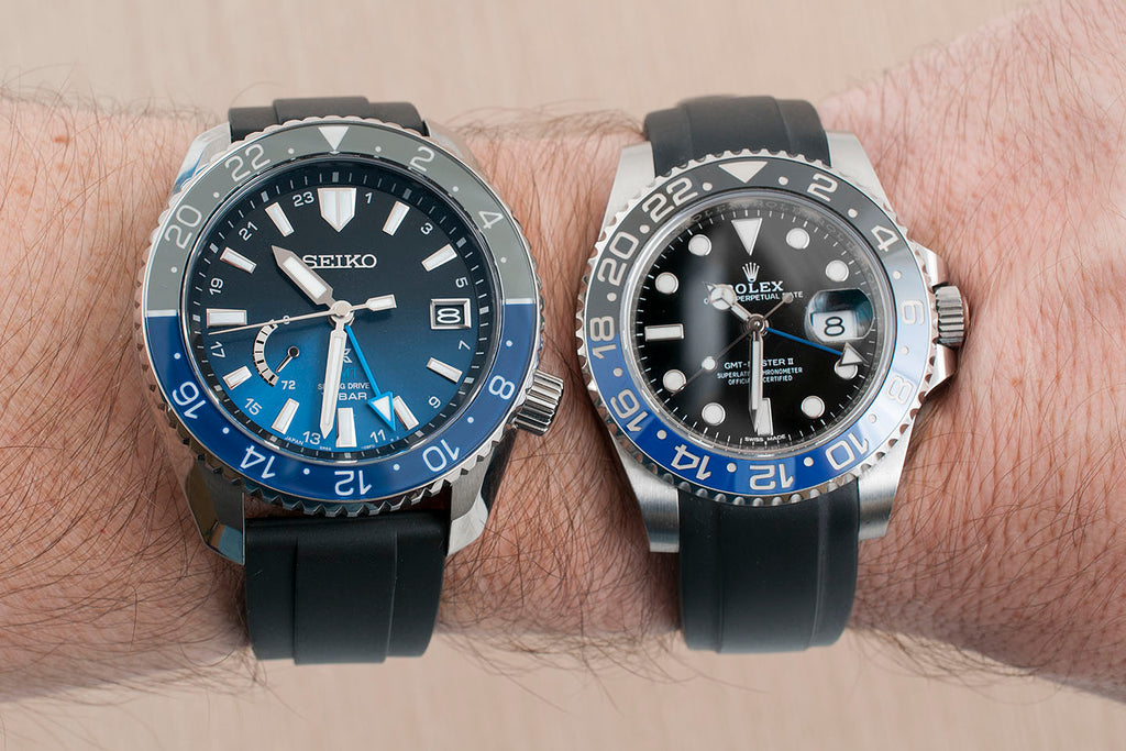 Batman Battle: Rolex GMT Master II vs. Seiko Prospex LX Watch Review (116710BLNR vs. SNR041J1)