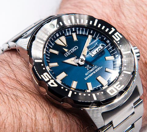 Seiko Fourth Gen blue  Monster watch review SRPD25