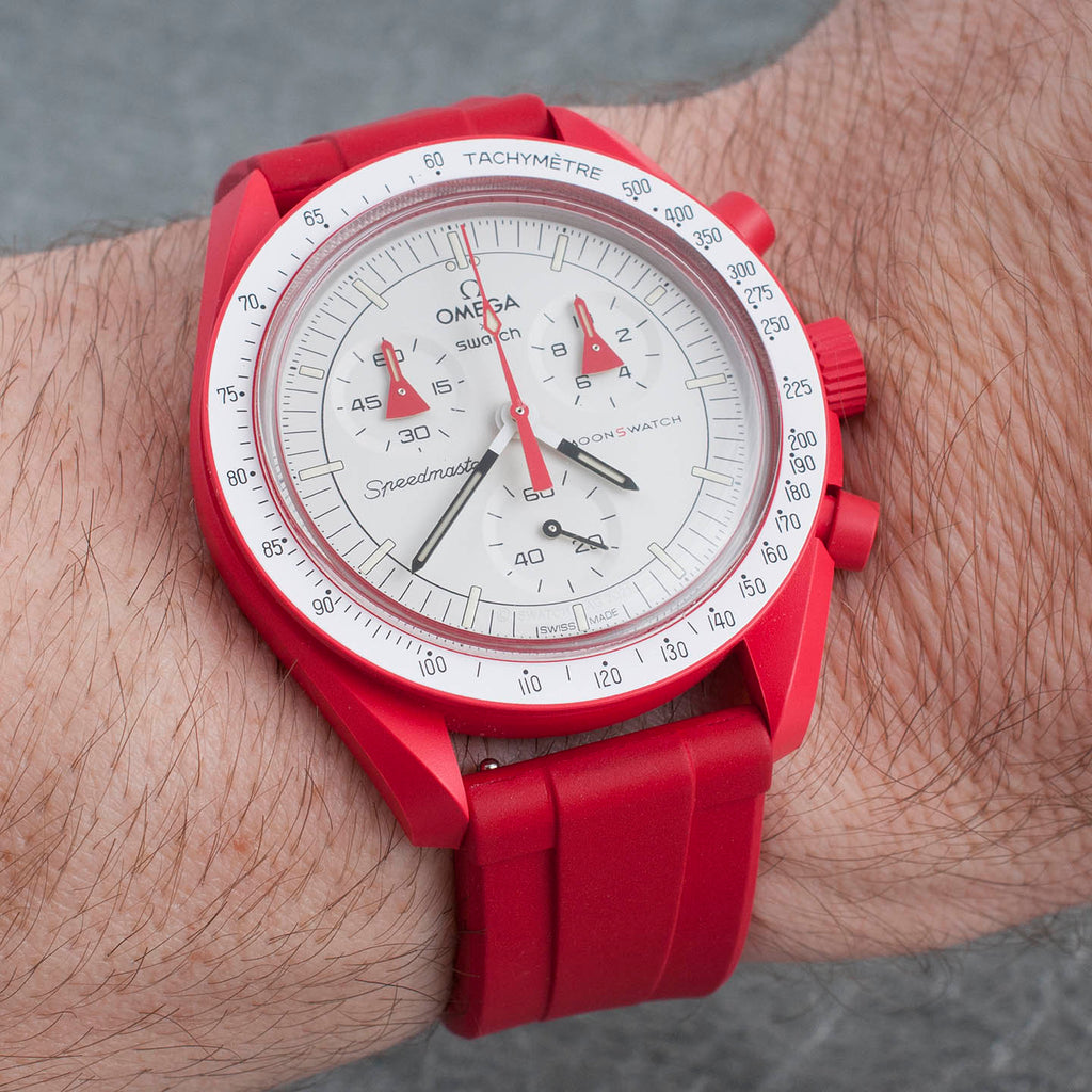 Q Timex Chronograph vs. Swatch x Omega Moonswatch Mission to Mars Watch Review