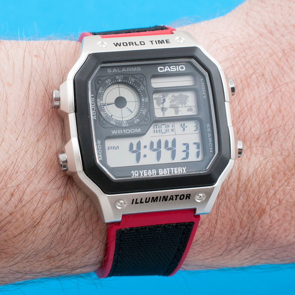 Casio World Time Royale Watch Review AE1200WH-1CV and AE1200WH-1AV