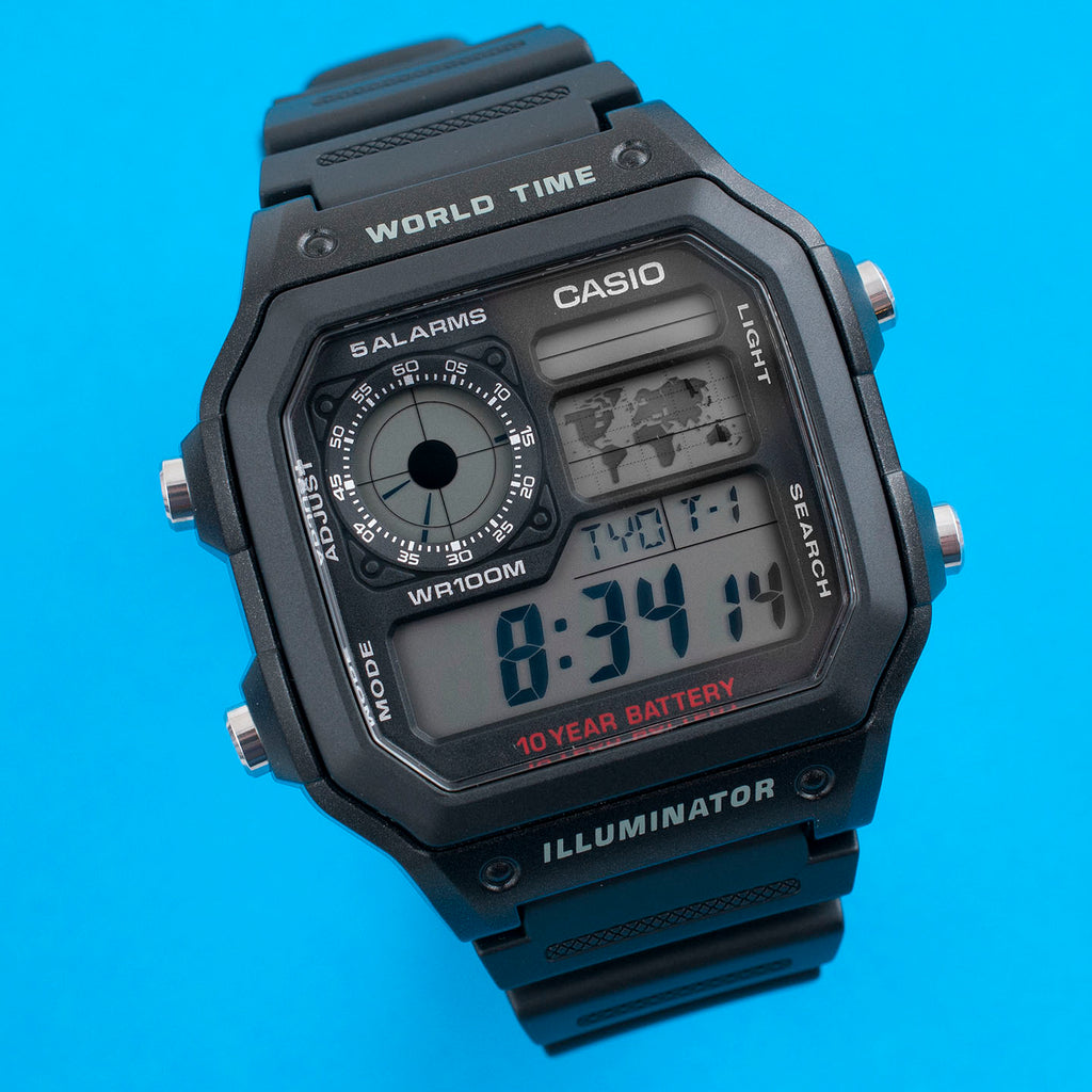 Modified Casio World Time Royale Watch Review AE1200WH – StrapHabit
