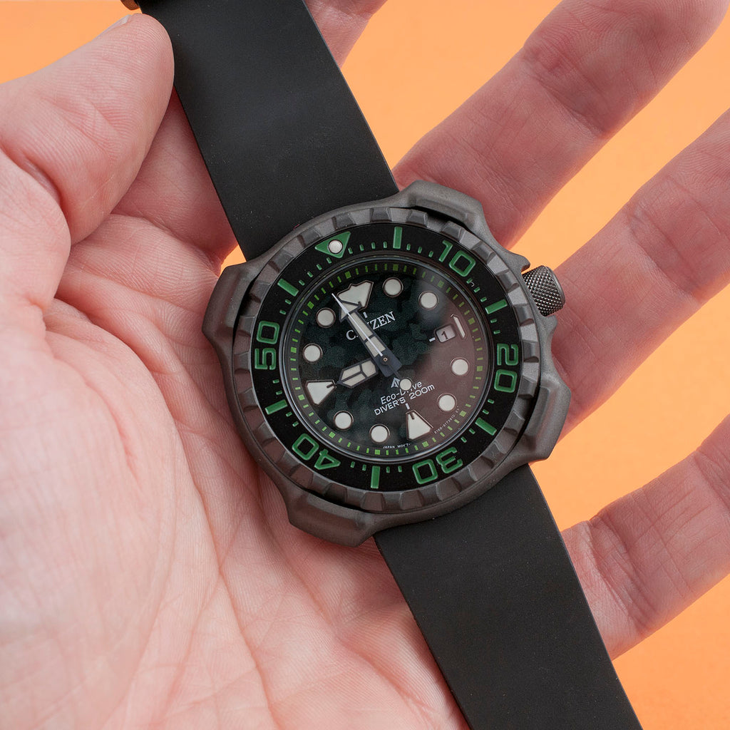 Citizen Eco-Drive Promaster Dive Super Titanium Land Mine Watch Review - BN0228-06W