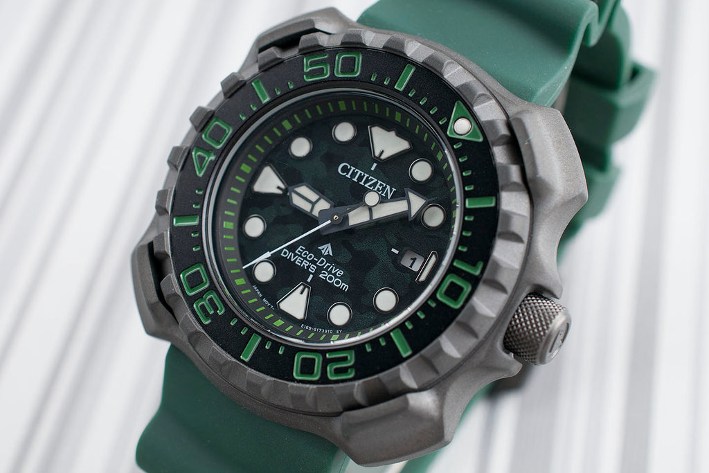 Citizen Eco-Drive Promaster Dive Super Titanium Land Mine Watch Review - BN0228-06W