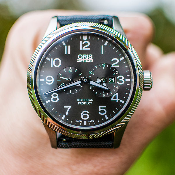 Oris Big Crown Propilot Worldtimer Watch Review dial hands