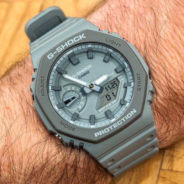 Casio G-Shock GA2110ET-8A Casioak Gray Grey Wrist Shot Dial Earth Tone