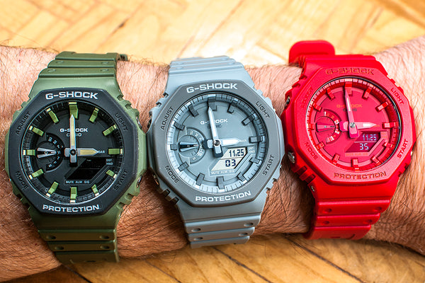 Gray Casioak Casio G-Shock GA2110ET-8A Watch Review and All Red