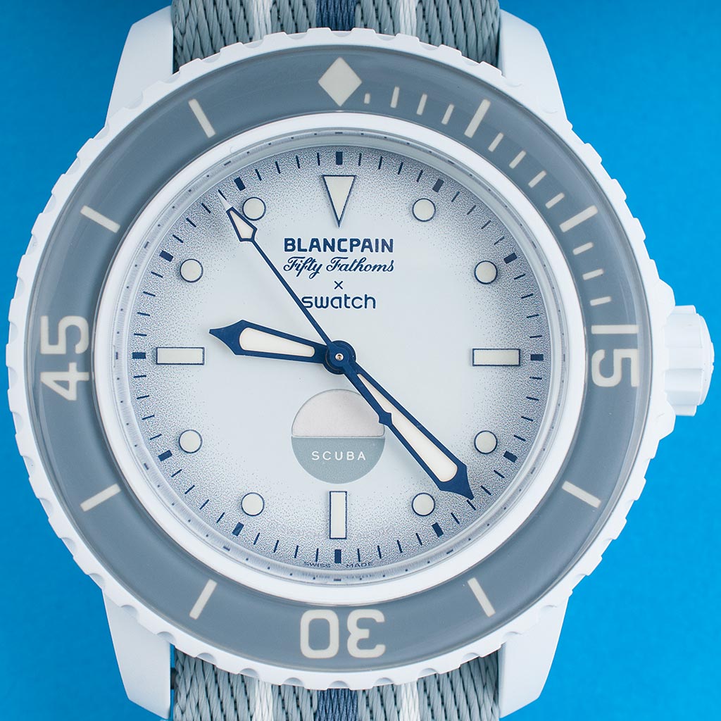 Blancpain x Swatch Scuba Fifty Fathoms Antarctic Ocean Watch Review SO35S100
