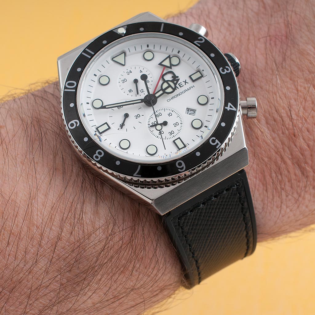 Q Timex Three Time Zone Chronograph Watch Review - White and Black - TW2V70100VQ and TW2V69800VQ