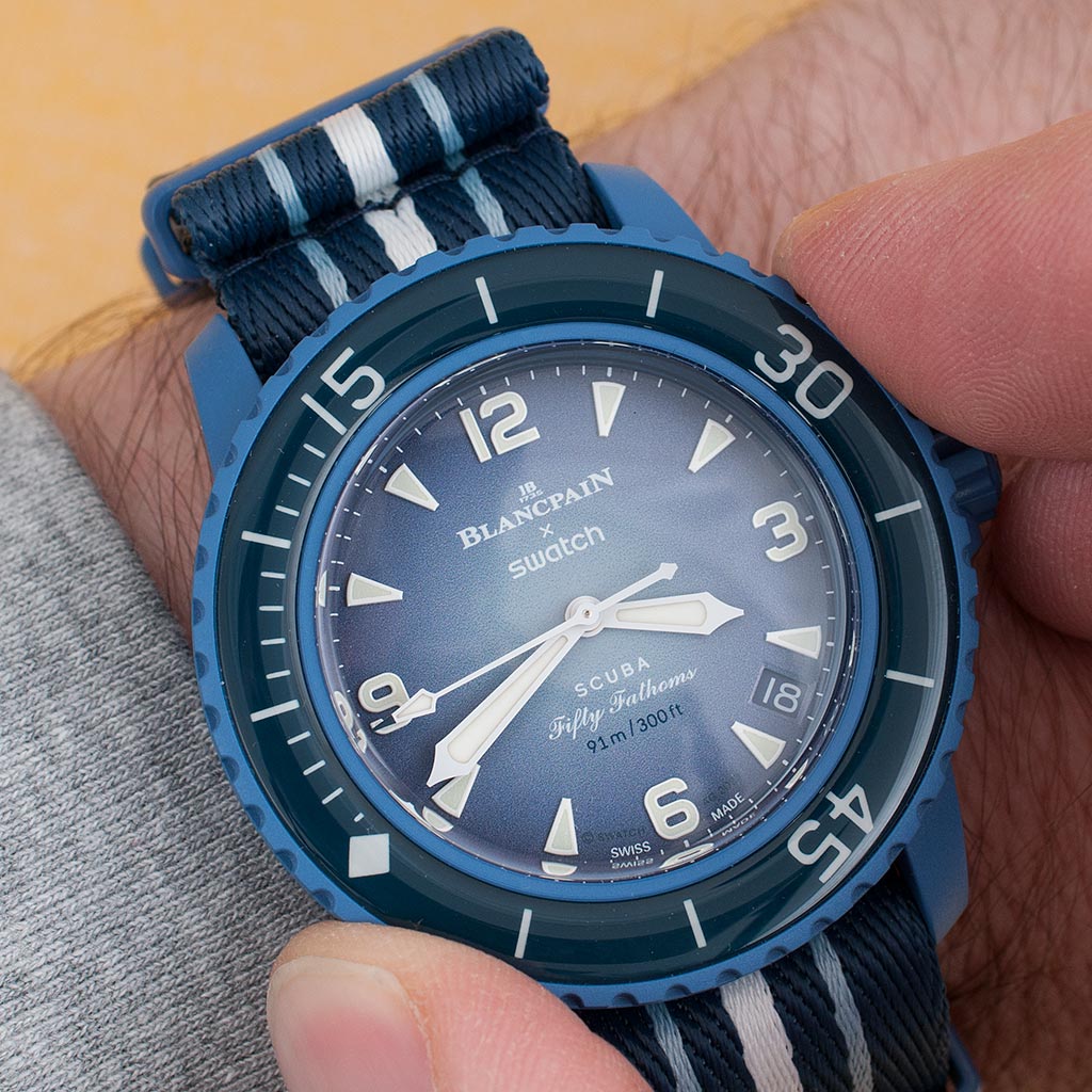 Blancpain x Swatch Scuba Fifty Fathoms Atlantic Ocean Watch Review SO35A100
