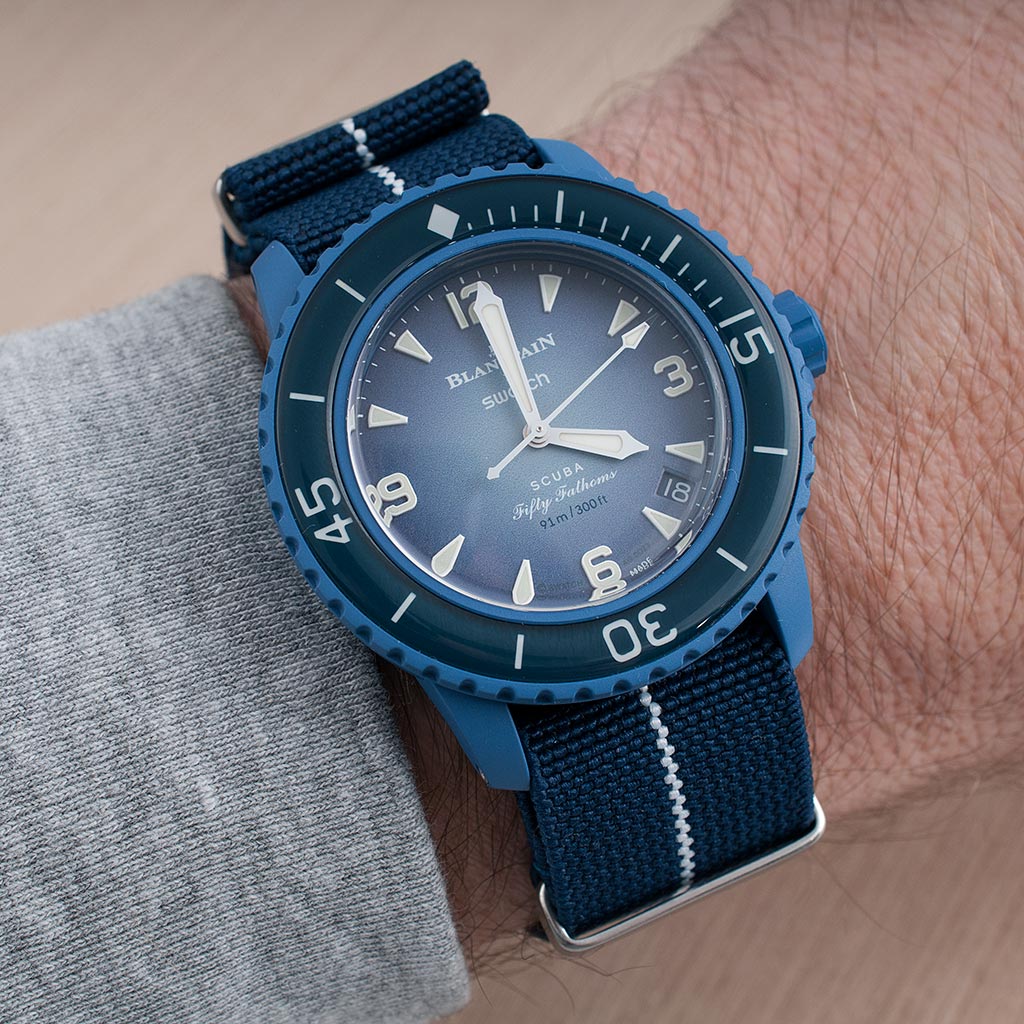 Blancpain x Swatch Scuba Fifty Fathoms Atlantic Ocean Watch Review SO35A100