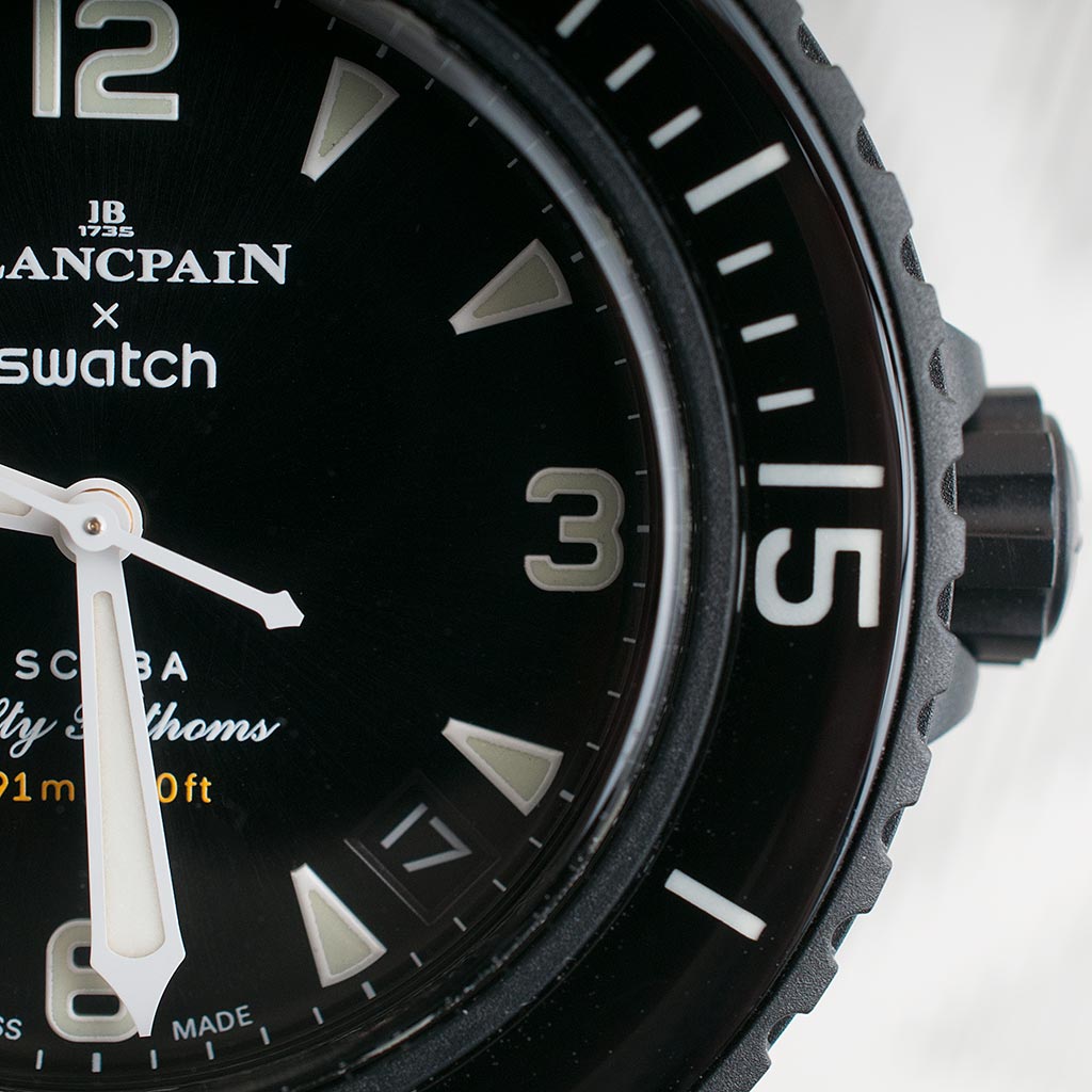 Blancpain x Swatch Scuba Fifty Fathoms Ocean of Storms Watch Review SO35B400