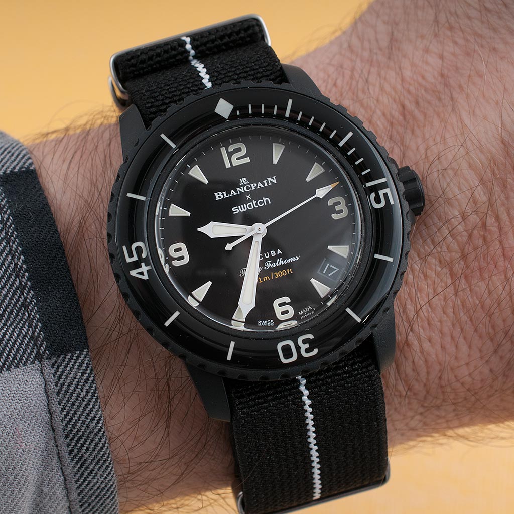 Blancpain Swatch Fifty Fathoms Ocean of Storms Watch Review ...