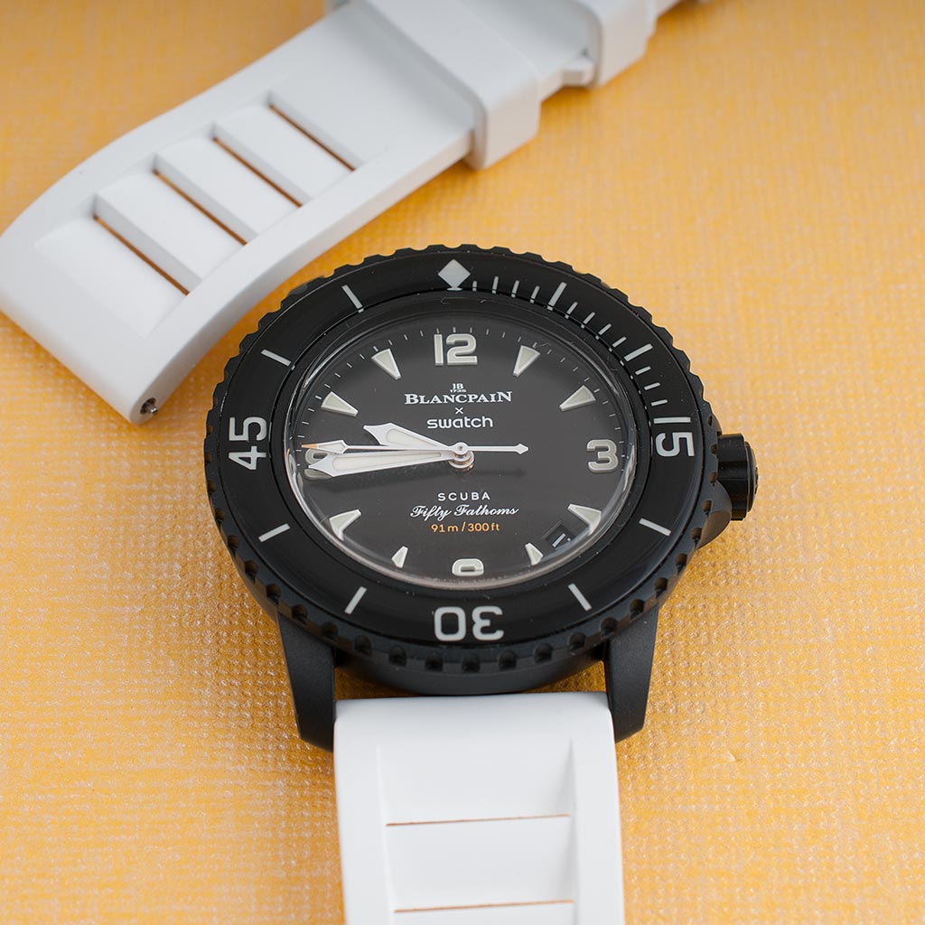 Blancpain x Swatch Scuba Fifty Fathoms Ocean of Storms Watch Review SO35B400