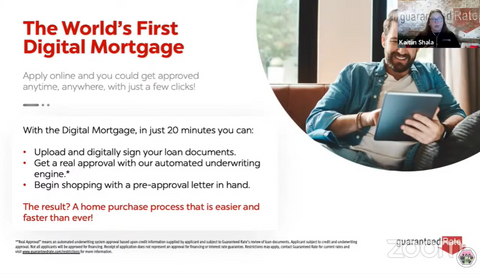 An online site where their clients input all of their information to get mortgage approval letter.