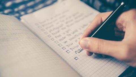 brain dump- writing all your goals in a journal