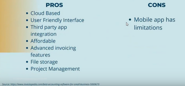 Freshbooks Pros and Cons