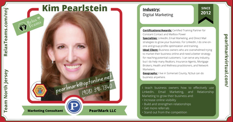 Marketing Consultant Kim Pearlstein Contact Information