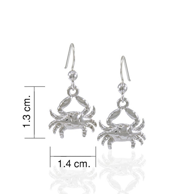 Blue Crab Silver Earrings TER1521
