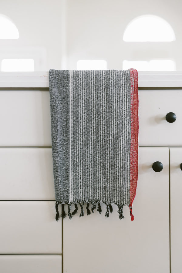 Grey Stripe Tribeca Hand Towel