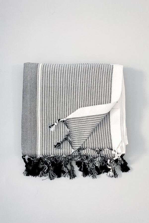 Grey Stripe Tribeca Hand Towel – Home & Loft