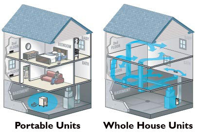 Portable vs Whole Home dehumidifiers