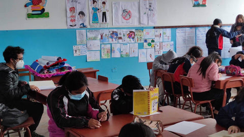 Children with the Aynimundo organization in a school setting