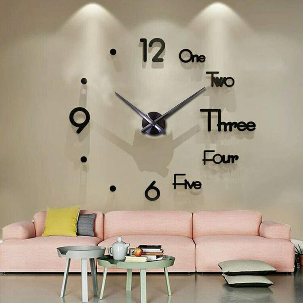 Vinjoyce Large 47 120cm 3d Diy Wall Clock