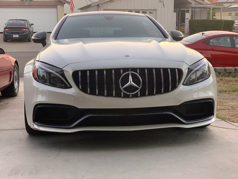 C63s AMG Coupe Panamerican Grill Installed 