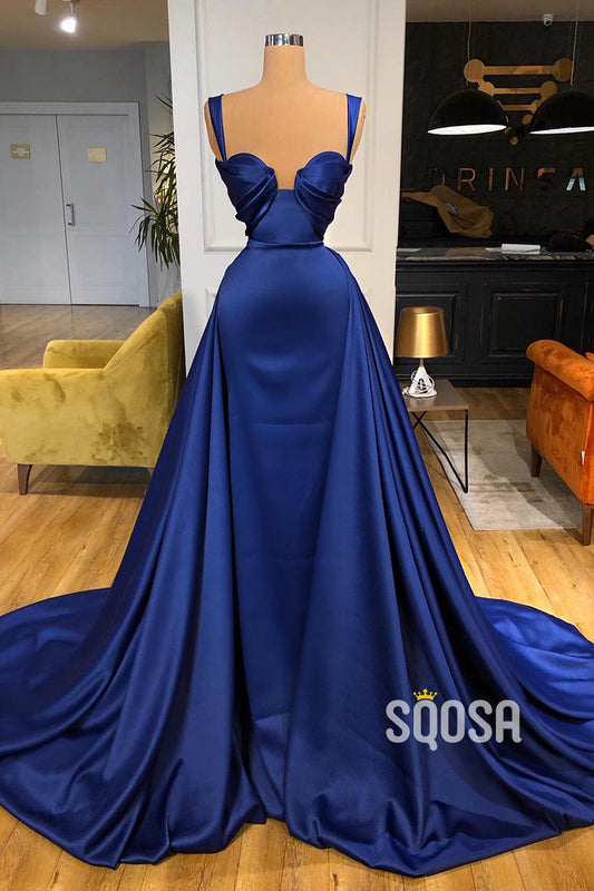 A Line Lace Appliques High Split Black Long Prom Formal Dress QP1400 – SQOSA