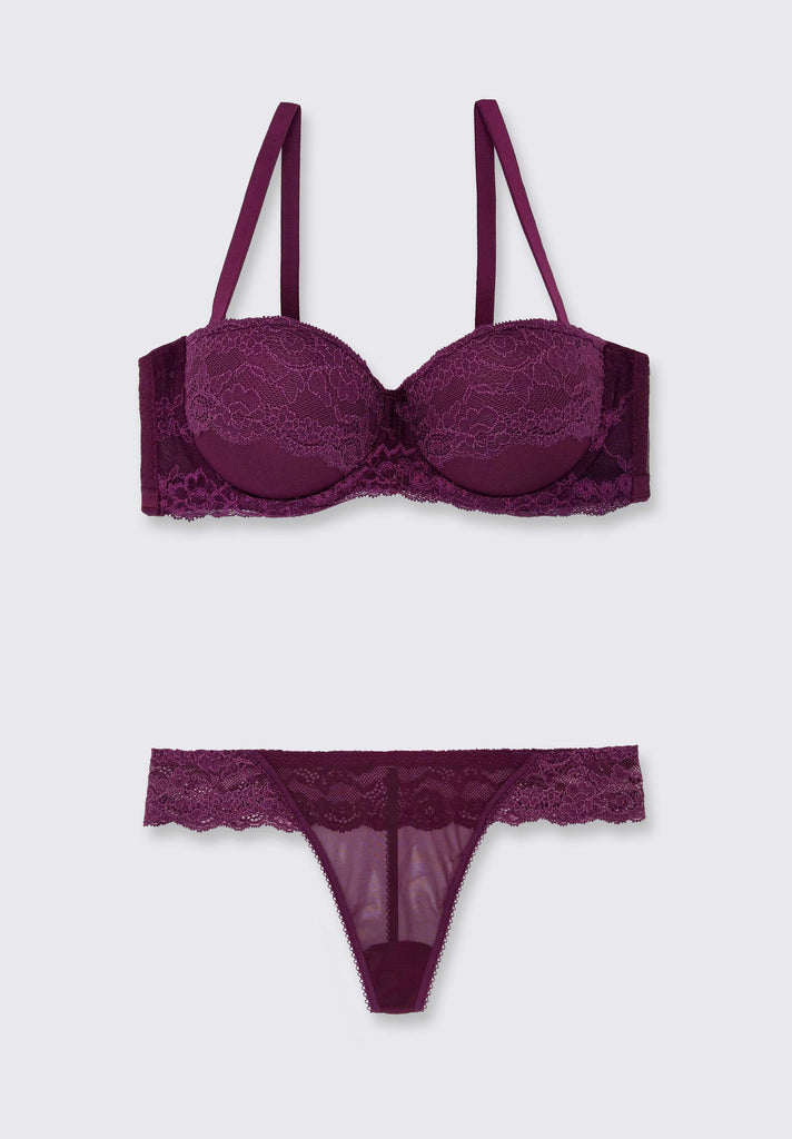 lavender bra and panty set