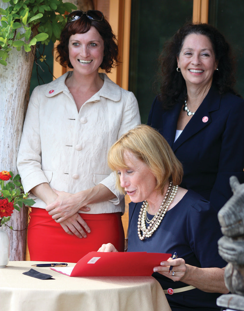 Senator Maggie Hassan, Molly Kelly, Rebecca Hamilton