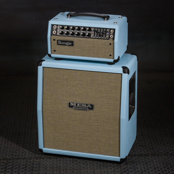 MESA/Boogie Mark Five: 25 Head & Mini Rectifier 1x12 Slant Cab - Custom Baby Blue Bronco / Cream & Black Jute Grille