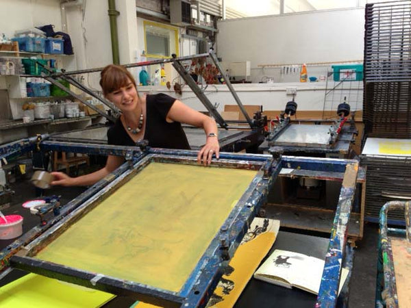 Anna Marrow printing at Spike Island