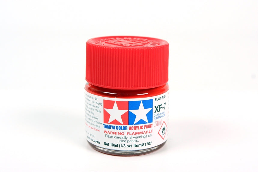 Tamiya Acrylic Paint 1/3oz. Red X7 – Hillsboro Hobby Shop