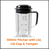 Nutribullet Select 1200 900ml Pitcher with Lid, Lid Cap & Tamper