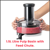 Nutribullet 800W 1.5L Pulp Basin with Feed Chute