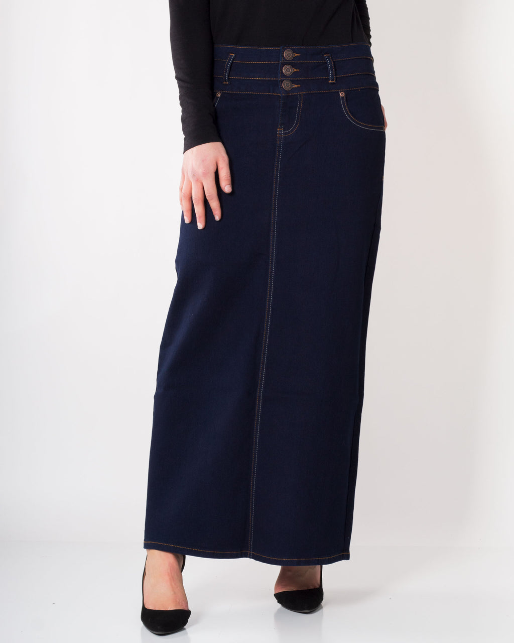 Maxi Indigo Denim Skirt – 4-C Fashions