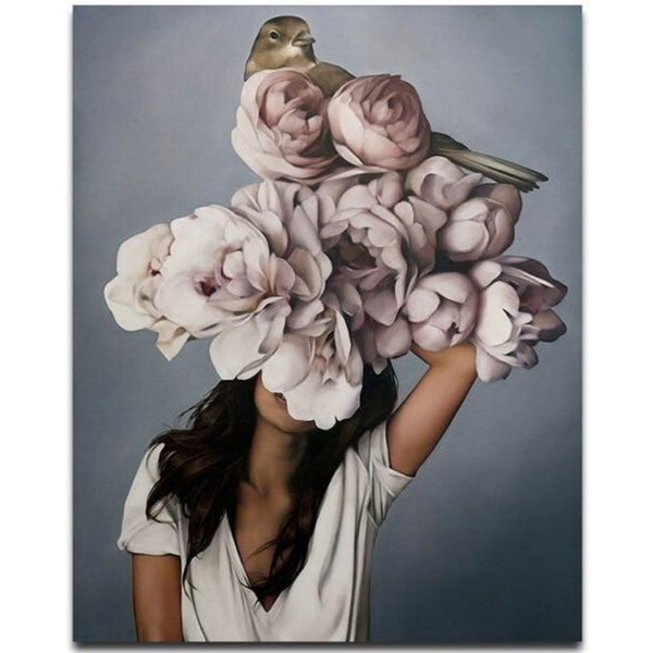 Download Floral Woman Canvas Yourartcanvas