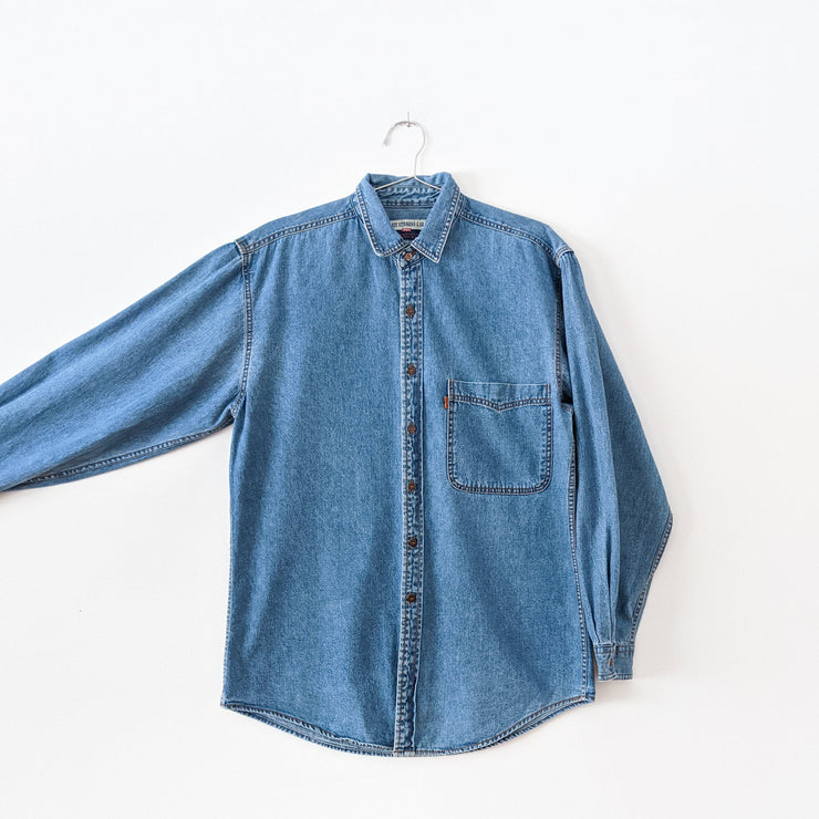 Vintage Levi's Blue Denim Button-up Shirt | Fold and Fray