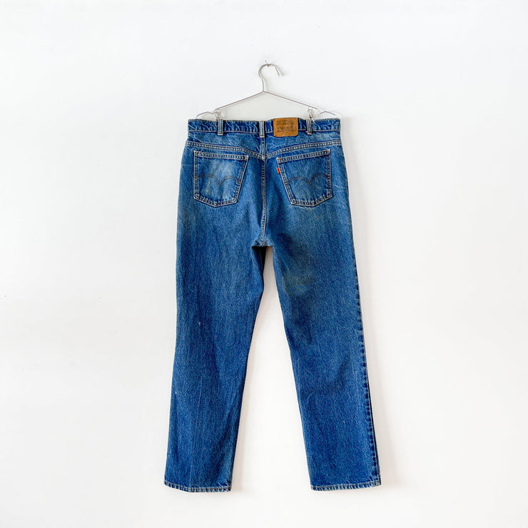 Vintage 1960's/70's Orange Tab Levi's 619 38X32 Blue Jeans – Fold and Fray