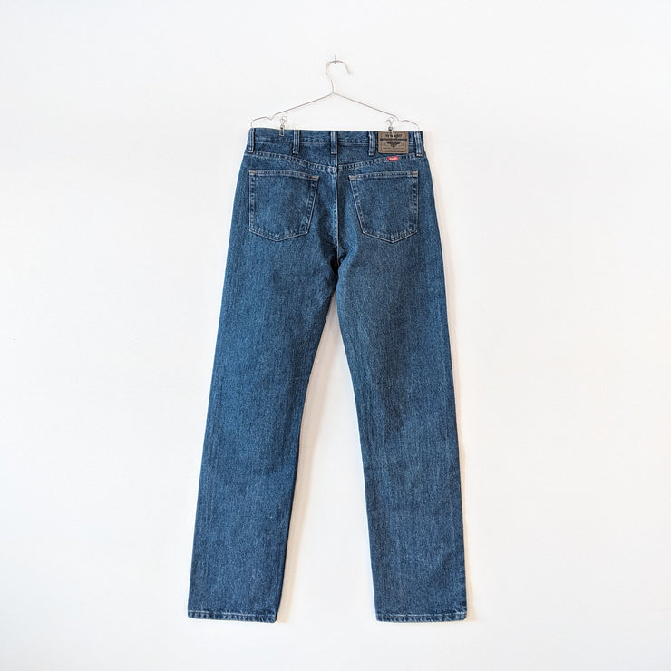 Blue Denim Wrangler Jeans 34x34 | Fold and Fray