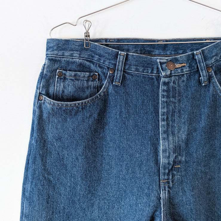 Blue Denim Wrangler Jeans 34x34 | Fold and Fray