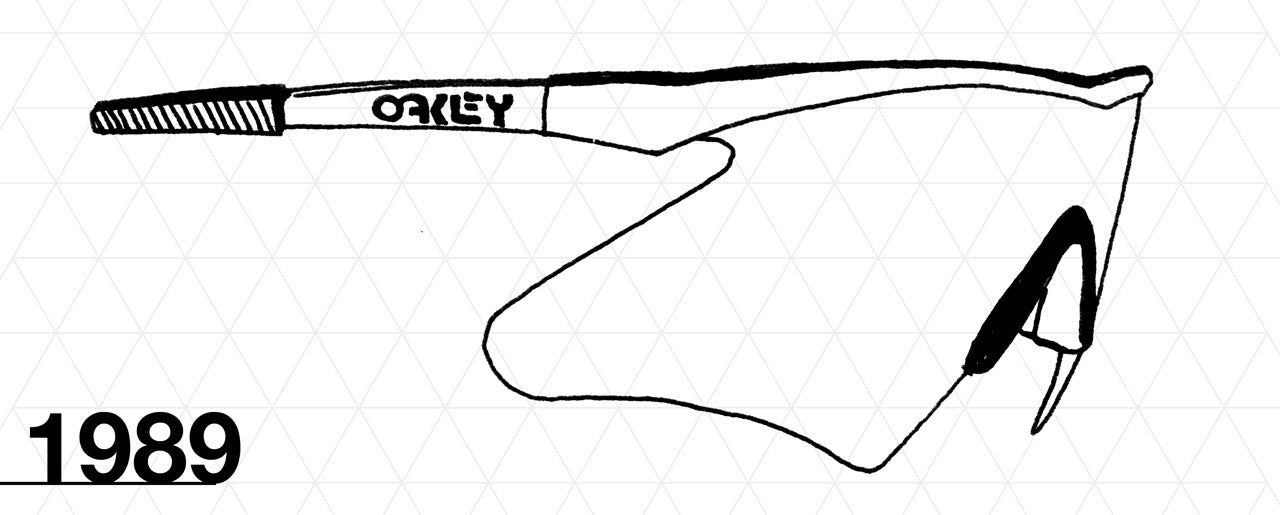 Sketch of Oakley M Frame Design 1989