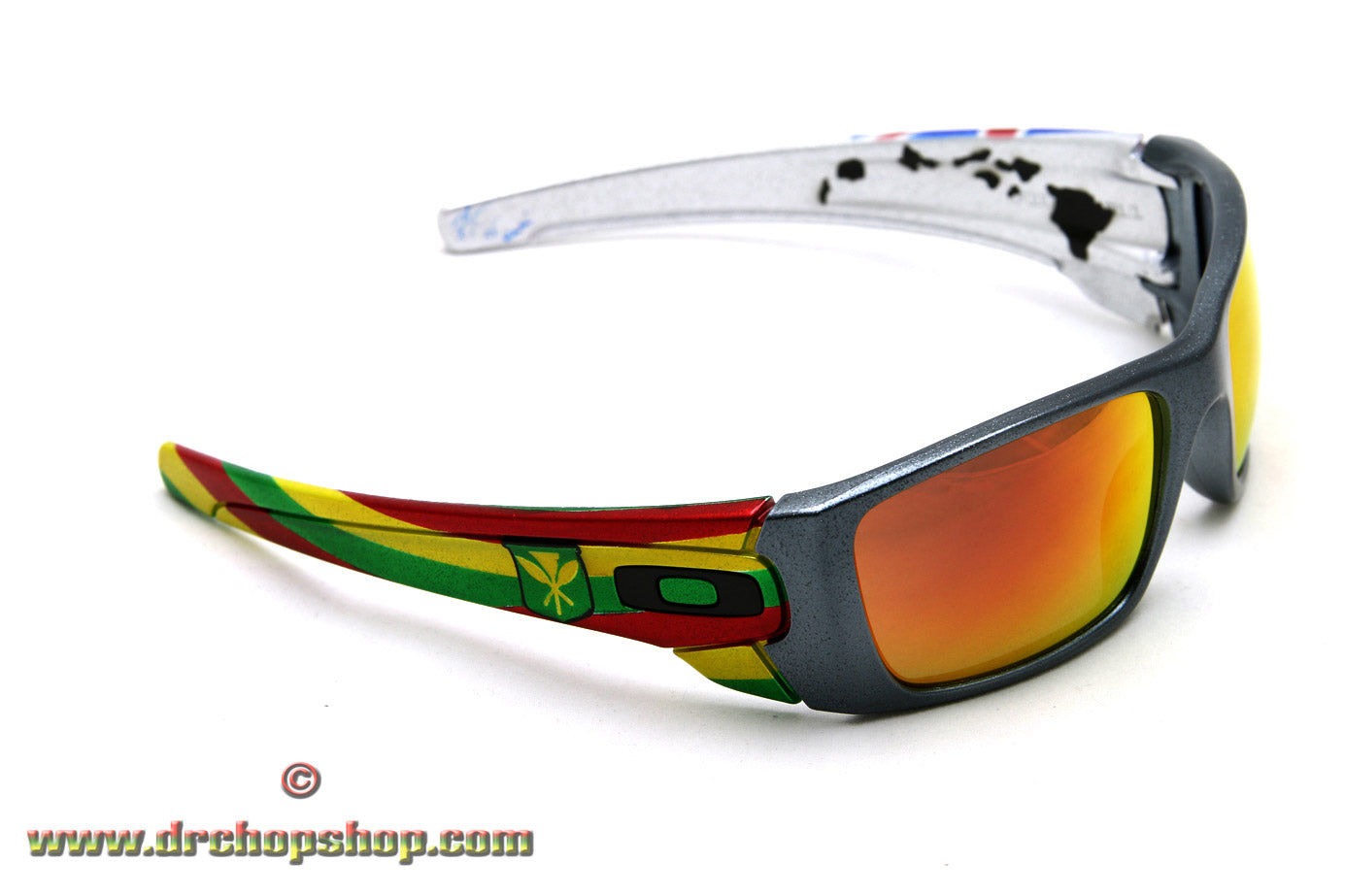Customized Oakley Sunglasses Painted by Dr. Chop - Side Profile