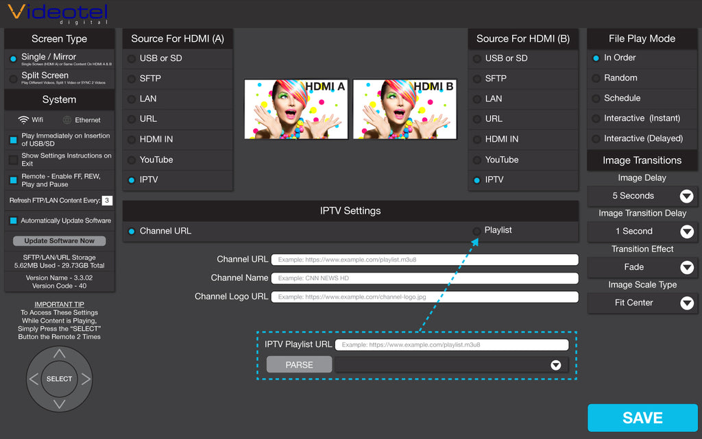 VP92/VP92+ IPTV Settings