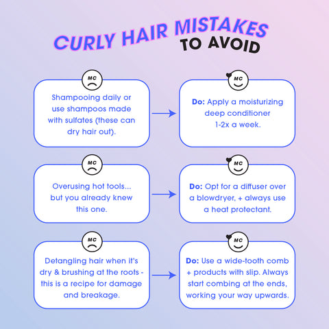 Curly Hair Mistakes to Avoid Infographic